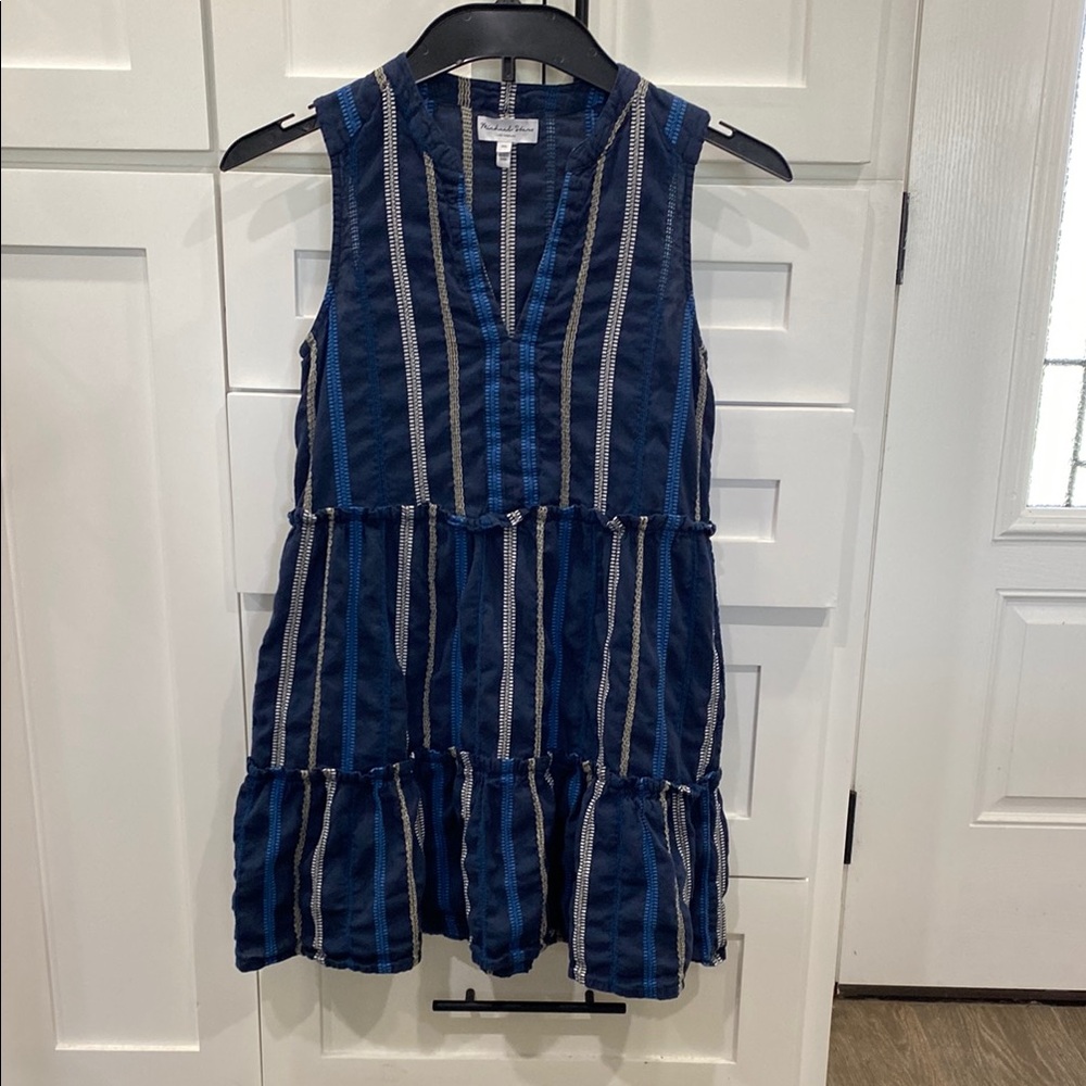Michael Stars Striped Dress Blue XS
